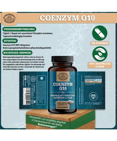 Coenzyme Q10 200mg Capsules - High Dose Ubiquinol Formula | 120 Vegan Capsules | Laboratory Tested | Scheunengut  - Buy Online on GoSupps.com