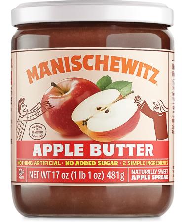 Manischewitz Apple Butter, 17oz | Smooth & Sweet Spread, Great for Sauces & Glazes, No Sugar Added - Buy Online on GoSupps.com