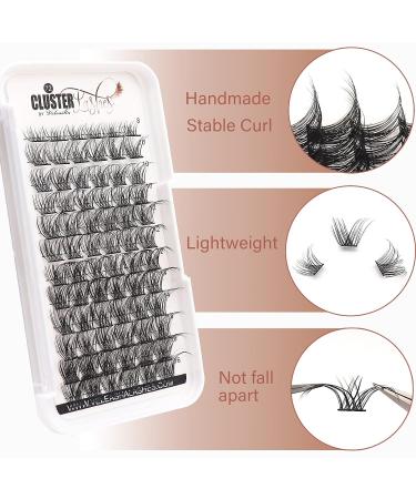 Veleasha 72pcs DIY D Curl Lash Clusters | Volume & Natural Look Individual Lashes | 8-16mm Mix Length False Eyelashes for Home Extensions - Buy Online on GoSupps.com
