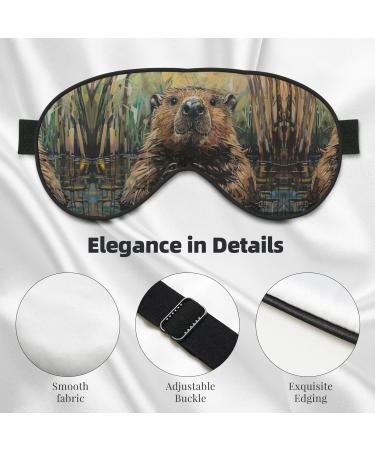 SSIMOO Beaver Sleep Mask | Adjustable Breathable Eye Mask for Comfortable Sleep - Buy Now - Buy Online on GoSupps.com