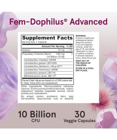 Jarrow Formulas Fem-Dophilus Advanced - 30 Veggie Capsules - Buy Online on GoSupps.com