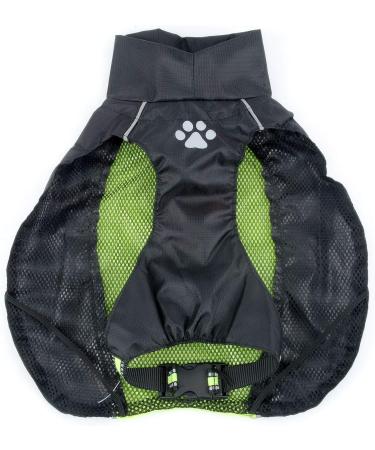 Zunea Waterproof Raincoat for Medium & Large Dogs - Reflective Slightly Windproof Mesh Lining for Outdoor Hiking - Green 4XL - Perfect Rain Protection for Wet Days - Buy Online on GoSupps.com