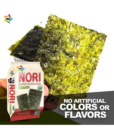 Organic Sweet 'N Spicy KIMNORI Seasoned Seaweed Snacks Sheets - 12 Individual Packs (4g each) | Premium Roasted Crispy Laver Kim Nori | 100% Natural & Delicious - Buy Online on GoSupps.com