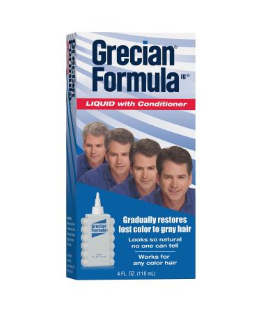Grecian Formula Hair Color with Conditioner for Men, Liquid, 4 Ounce