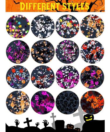 Ebanku 36 Colographic Nail Seedlets - Glittering Halloween Spider Laser Nail Sequins for 3D Holographic Manicure Art - Buy Online on GoSupps.com