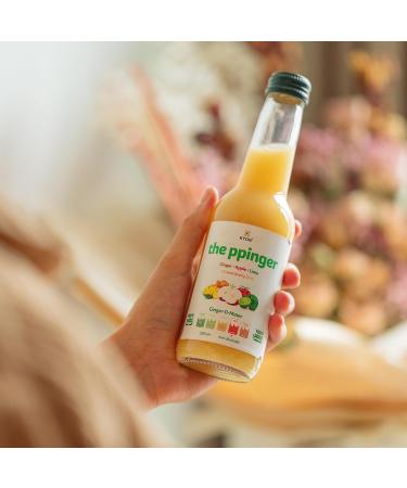 Boisson Kyon Ppinger Jus de gingembre 250 ml avec pomme citron vert et fleur de sureau boisson rafra chissante et sans alcool disponible en packs de 24 - Buy Online on GoSupps.com