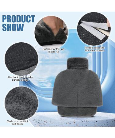 Selftek Foot Warmer Without Electricity | 2L Hot Water Bottle for Feet | Super Soft & Warm Heating Bottle | Ideal for Adults | Gray 35.5 x 30.5 cm - Buy Online on GoSupps.com