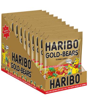 haribo gold bears gummy candy - 5oz [12 units] (042238302211) by Haribo