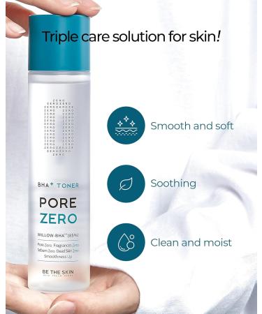 BE THE SKIN BHA+ 85% Willow Bark Toner - Daily Pore Exfoliating Toner with Salicylic Acid - Blackhead & Sebum Control Alcohol-Free Fragrance-Free for Acne Prone Skin Korean Skincare 5.07 fl oz - Buy Online on GoSupps.com