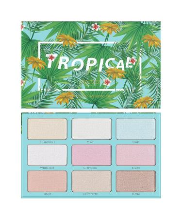 Docolor Tropical Highlighter Palette - 9 Shades of Metallic Shimmer Face Illuminator Kit - Buy Online on GoSupps.com