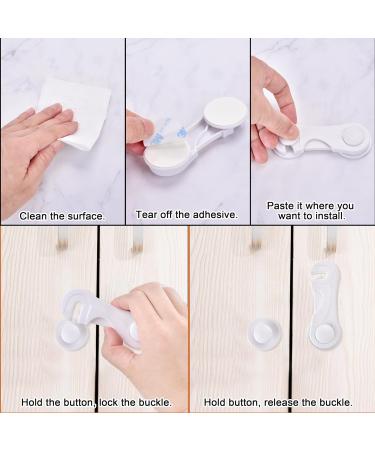 6 PCS Plastic Cupboard Locks for Children Baby SafetyÂ Locks Child Wardrobe Locks for Cabinets Drawers Fridge Door Adhesive Locks for Kids Kitchen Furniture - Buy Online on GoSupps.com