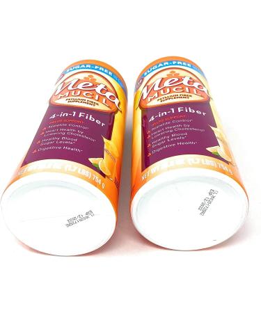 Metamucil Sugar Free Fiber Supplement, Orange Smooth, 260 Servings, 1.7 lb (Pack of 2) - Buy Online on GoSupps.com