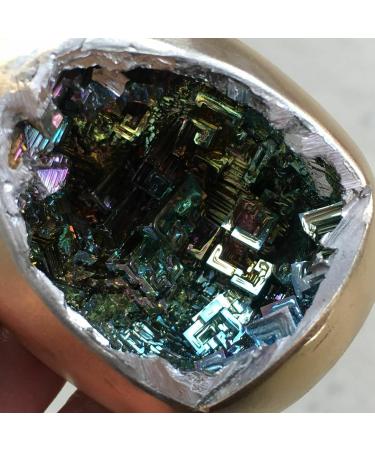 Natural Crystal Rough Natural Rainbow Bismuth Ore Egg Quartz Crystal geode Specimen Decoration 1pc - Buy Online on GoSupps.com