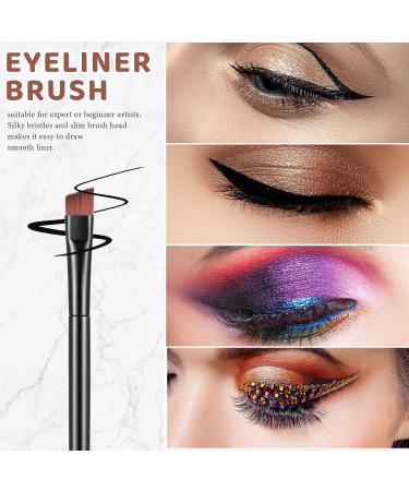200 Pcs Disposable Angled Eyebrow & Eye Liner Brushes - Salon Quality Makeup Tool - Buy Online on GoSupps.com