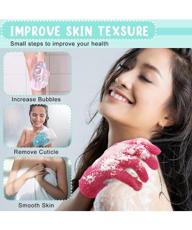 40 Pcs Double Sided Exfoliating Bath Gloves - Soft Nylon Hand Scrub Shower Glove for Women Men - Body Scrubber for Wash Spa Massage - Stylish Design - Buy Online on GoSupps.com