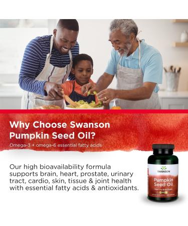 Swanson Pumpkin Seed Oil 1000 mg | 100 Softgels | Premium Health Support - Buy Online on GoSupps.com