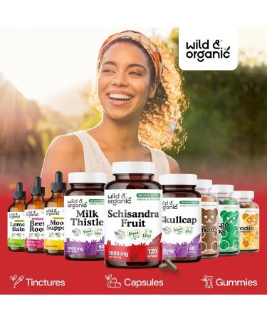 Wild & Organic Schisandra Berry Capsules 1000 mg - Mood & Relaxation Support - Schisandra Powder Extract Supplement - Vegan No Fillers Non-GMO - 120 Count 120 Count (Pack of 1) - Buy Online on GoSupps.com