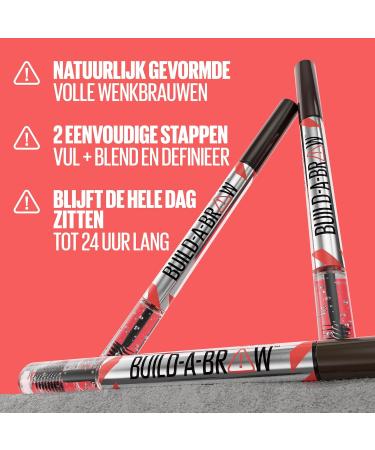 Maybelline New York Crayon sourcils 2 en 1 avec gel pour des sourcils pleins et d finis tenue jusqu' 24 heures pas de bavures formule v g talienne n 250 blond - Buy Online on GoSupps.com