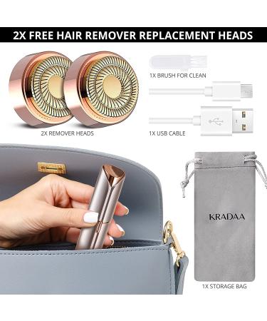 KRADAA Painless Facial Hair Removal Device for Women - Portable & USB Rechargeable - Buy Online on GoSupps.com