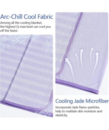 Guohaoi Cooling Blanket 90x108 King Size | Absorbs Heat for Hot Sleepers | Oeko-Tex Certified Cool Fiber | Breathable & Hypoallergenic | Purple - Buy Online on GoSupps.com
