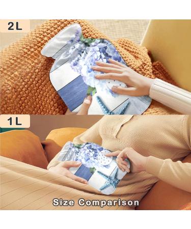 Buy Naanle 2L Hot Water Bottle - Hortanges Flower Transparent Design for Bed Hand & Feet Warmer | Pain Relief Hot & Cold Solution - Buy Online on GoSupps.com