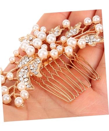 MAGICLULU Accessories Hair Side Comb for Girl Bride Hair Side Comb Tiara Hair Comb for Women Pearl Hair Comb European and American Headgear Crown Hair Accessories Women's Rhinestones - Buy Online on GoSupps.com