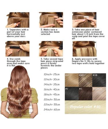 Aison Tape in Hair Extensions 18 Red 100% Remy Human Hair 20pcs 40g/pack - Straight & Thick - Buy Online on GoSupps.com