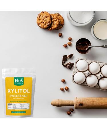 Elo s Premium Xylitol (1lb) | Packaged In Canada| 100% All-Natural Food Grade Sugar Alternative| Non-GMO Kosher and Halal Friendly Gluten Free and Keto | Excellent All-Natural Sweetener & Sugar Substitute - Buy Online on GoSupps.com