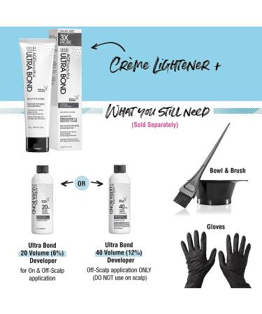 AGEbeautiful Ultra Bond Creme Hair Lightener 6 Fl Oz | Anti-Aging | Strengthens & Protects | With Arginine Creme Lightener & Developer - Buy Online on GoSupps.com
