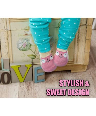 Dookeh Baby Shoes Soft Sole Sneakers 6-9 Months - Pink - Buy Online on GoSupps.com