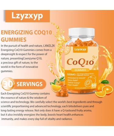 CoQ10 Oranges Gummies 500mg-3X Better Absorption Coenzyme Q10 Supplements - Plus Omega-3 Magnesium Vitamin B3 & Zinc for Heart Health Cellular Energy & Antioxidant Vegan Non-GMO 120 Ct (2) - Buy Online on GoSupps.com