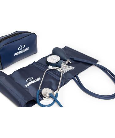 Primacare DS-9196 Professional Classic Series Large Adult Size Manual Blood Pressure Kit Navy & Primacare DS-9181-BK Professional Aneroid Sphygmomanometer and Sprague Rappaport Stethoscope Black + Sphygmomanometer - Buy Online on GoSupps.com