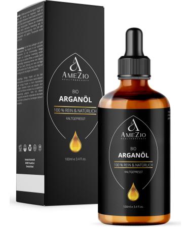 Organic Cold-Pressed Argan Oil For Hair Face Body Skin Argan Oil Baby 100% Pure and Sustainable Natural for Cosmetics Skin Care Vegan and Cruelty Free 100 ml