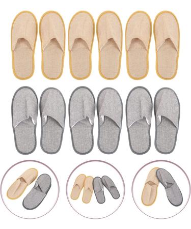 Lurrose Ladies Slippers - 6 Pairs Hotel & Spa Slippers Indoor Wedding & Guest Shoes for Women - Comfortable & Stylish - Buy Online on GoSupps.com
