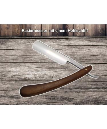 High-Quality 2-Piece Straight Razor Set | Hollow Ground with Wooden Handle & Grinding Paste | Solingen Craftsmanship - Buy Online on GoSupps.com