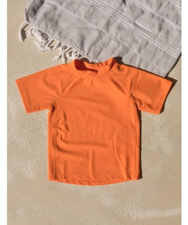 Leveret Short Sleeve Baby Boys Girls Rash Guard UPF 50+ Swim Shirt - Orange (12M-5T) - Buy Online on GoSupps.com