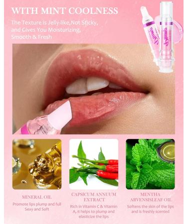 Lip Plumping Booster Lip Gloss Plump and Pout Lip Plumper Hydrating & Volumizes &Smooth Lip Wrinkles Enhancing Plump Effect for Fuller Lips High Shine Finish All-Day Wear Lip Glaze Oil Makeup-03+04 03#+04# - Buy Online on GoSupps.com