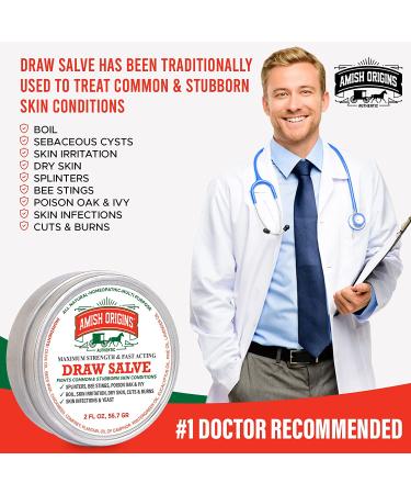 Amish Origins Draw Salve 2 fl oz - Natural Pain Relief & Skin Treatment - Buy Online on GoSupps.com