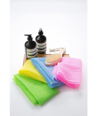 4 Pcs African Bath Sponge & Exfoliating Shower Towel Set - Back Scrubber 37 x 11.8 in - Japanese Washcloth Modu 4pcs - Buy Online on GoSupps.com