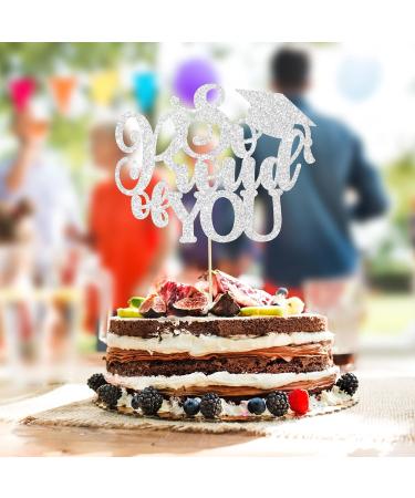 1Pc So Proud of You Cake Topper with Gold Glitter Diploma Graduation Cap Cake Pick Congrats Class of 2023 Cake Decorations for 2023 Graduation Theme High School Graduate Party Supplies Silver Silver-3 - Buy Online on GoSupps.com