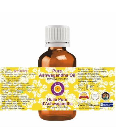 Buy Pure Ashwagandha Oil (30ml) - Organic Withania Somnifera for Wellness | International Shipping Available - Buy Online on GoSupps.com