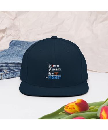 Humorous Orthodontics Snapback Hat | Novelty Dental Expert Cap in Black/Neon Pink Perfect Gift for Endodontists - Buy Online on GoSupps.com