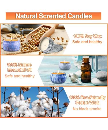 9-Pack Scented Candles Gift Set for Women | Natural Soy Wax | Aromatherapy Candles for Birthdays Mother s Day Christmas & Valentine s Day - Buy Online on GoSupps.com