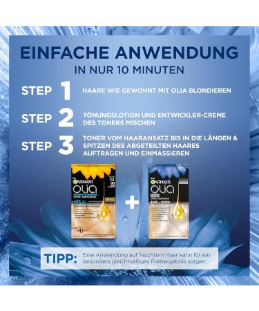 Olia Toner 10.01 Platinum Blonde Anti-Yellowing Intense Hair Color for Blonde Hair for Highlights Balayage and Ombre Ammonia-Free Vegan Formula for Shine and Smoothness - Buy Online on GoSupps.com