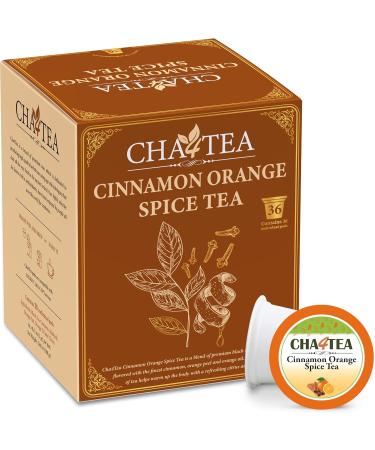 Cha4Tea 36-Count Cinnamon Orange Spice Herbal Black Tea Pods for Keurig K-Cup Brewers - Buy Online on GoSupps.com