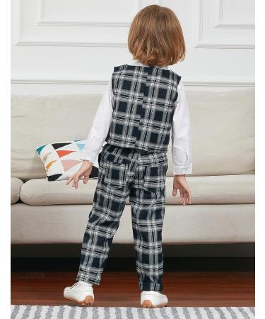 Mint Green Baby Boys Gentleman Suit Set | Navy Plaid | 2-3 Years - Buy Online on GoSupps.com