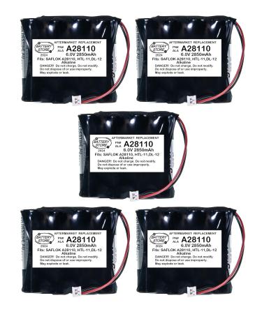 5PC Door Lock Replacement SAFLOK A28110 6V Hotel Door Lock Battery Fits 884952 A28110 A28100 DL-12/4 HTL-11/13 Intellis MT