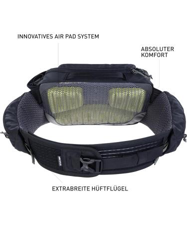 Buy EVOC HIP Pack 3 & Hip Pack Pro 3 - Ideal for Bike Tours | 3L Capacity Airflow System Bottle Holder - International Shipping Available - Buy Online on GoSupps.com