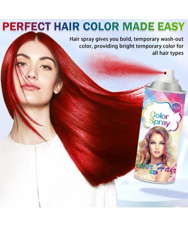 AIUEO Temporary Hair Color Spray Temporary Hair Dye 1-Day Washable Hair Color Spray Red Hair Spray for Christmas Party Halloween Cosplay-Fired Red 120 ml - Buy Online on GoSupps.com