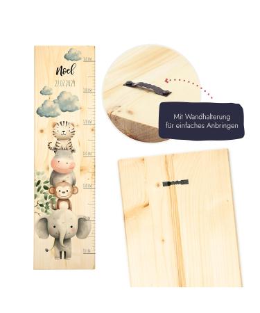 Personalized Children's Yardstick 80-140 cm - Animal Decoration for Kids' Room | Perfect Birth Gift in Africa - Buy Online on GoSupps.com